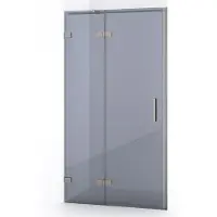 Maxaro Diamond Douchedeur | 100 cm Rvs Rookglas Draaideur | 200cm Hoog | 8mm Veiligheidsglas | Douchedeur | Douchedeur Draaibaar | Douchedeur op maat