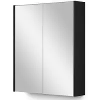 Maxaro Spiegelkast Met Verlichting Modulo 60x70cm Zwart Eiken Badkamer Spiegelkast | Spiegelkast Badkamer | Spiegelkast met Verlichting
