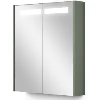 Maxaro Spiegelkast Met Verlichting Modulo 60x70cm Saliegroen Badkamer Spiegelkast | Spiegelkast Badkamer | Spiegelkast met Verlichting