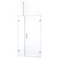 Maxaro Diamond Douchedeur | 115 cm Rvs Helder glas Draaideur | Douchedeur glas | Glazen Douchedeur | Nisdeur Douche