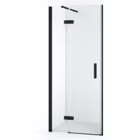 Maxaro Diamond Douchedeur 80cm Mat Zwart Helder Glas Draaideur | Douchedeur | Douchedeur Draaibaar | Douchedeur Inklapbaar