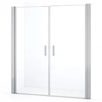 Maxaro Diamond Douchedeur | 150 cm Chroom Helder glas Pendeldeur | Douchedeur glas | Glazen Douchedeur | Nisdeur Douchewand