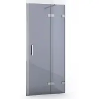 Maxaro Diamond Douchedeur 80cm Chroom Rookglas | 200cm | 8mm Veiligheidsglas | Douchedeuren | Douchedeur glas | Glazen Douchedeur | Nisdeur Douche