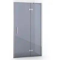 Maxaro Diamond Douchedeur 100cm Chroom Rookglas Draaideur 8mm Veiligheidsglas Verstelbaar | Douchedeur | Draaideur Douche | Glazen Douchedeur