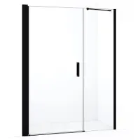 Maxaro Diamond Douchedeur | 150 cm Mat zwart Helder glas Draaideur | Douchedeur glas | Glazen Douchedeur | Nisdeur Douche
