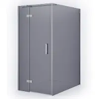 Maxaro Diamond Douchecabine | 140x100 cm Chroom Rookglas Draaideur Rechthoek