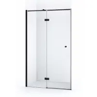 Maxaro Amber Douchedeur | 130 cm Mat zwart Helder glas Draaideur | Douchedeur glas | Glazen Douchedeur | Nisdeur Douchewand