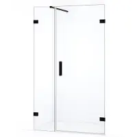 Maxaro Diamond Douchedeur | 105 cm Mat zwart Helder glas Draaideur | Douchedeur glas | Glazen Douchedeur | Nisdeur Douche