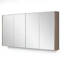 Maxaro Spiegelkast Met Verlichting Modulo 137,6x70cm Middenbruin Eiken