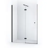 Maxaro Amber Douchedeur 130cm Mat Zwart Helder Glas Draaideur | Douchedeur glas | Glazen Douchedeur | Nisdeur Douchewand