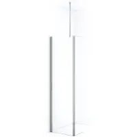 Maxaro Diamond Inloopdouche | 50 cm Chroom Helder glas Vaste wand met zijwand