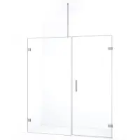 Maxaro Diamond Douchedeur | 165 cm Chroom Helder glas Draaideur | Douchedeur glas | Glazen Douchedeur | Nisdeur Douchewand