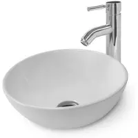 Maxaro Waskom Clasico Keramiek Wit 28,5x12cm Rond | Waskom | Waskom Badkamer | Waskom voor Badkamer | Waskommen
