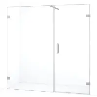 Maxaro Diamond Douchedeur | 175 cm Chroom Helder glas Draaideur | Douchedeur glas | Glazen Douchedeur | Nisdeur Douche