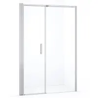 Maxaro Diamond Douchedeur 140cm | Chroom Helder Glas | 200cm Hoog, 8mm Veiligheidsglas | Douchedeuren | Douchedeur glas | Glazen Douchedeur | Nisdeur Douche
