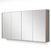 Maxaro Spiegelkast Met Verlichting Modulo 137,6x70cm Taupe Badkamer Spiegelkast | Spiegelkast Badkamer | Spiegelkast met Verlichting