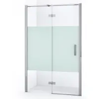 Maxaro Diamond Douchedeur | 110 cm Chroom Helder met matte strook Draaideur