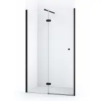 Maxaro Amber Douchedeur | 120 cm Mat zwart Helder glas Draaideur | Douchedeur glas | Glazen Douchedeur | Nisdeur Douche