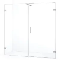 Maxaro Diamond Douchedeur | 185 cm Chroom Helder glas Draaideur | Douchedeur glas | Glazen Douchedeur | Nisdeur Douchewand