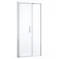 Maxaro Diamond Douchedeur | 100 cm Chroom Helder glas Draaideur | Douchedeur glas | Glazen Douchedeur | Nisdeur Douche