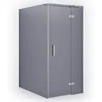 Maxaro Diamond Douchecabine | 140x100 cm Chroom Rookglas Draaideur Rechthoek