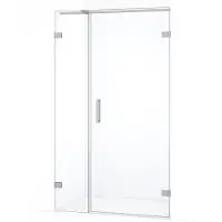 Maxaro Diamond Douchedeur | 135 cm Rvs Helder glas Draaideur | Douchedeur glas | Glazen Douchedeur | Nisdeur Douchewand