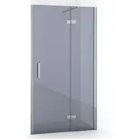 Maxaro Diamond Douchedeur 100cm Chroom Rookglas Draaideur 200cm Hoog 8mm Veiligheidsglas | Douchedeur | Draaideur Douche | Glazen Douchedeur