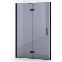 Maxaro Diamond Douchedeur | 110 cm Mat zwart Rookglas Draaideur | Douchedeur | Douchedeur Draaibaar | Douchedeur op maat