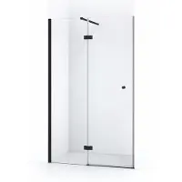 Maxaro Amber Douchedeur | 110 cm Mat zwart Helder glas Draaideur | Douchedeur glas | Glazen Douchedeur | Nisdeur Douche