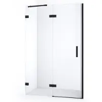 Maxaro Diamond Douchedeur | 120 cm Mat zwart Helder glas Draaideur | Douchedeur glas | Glazen Douchedeur | Nisdeur Douche