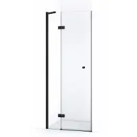 Maxaro Zwarte Douchedeur 70cm Mat Zwart Glas Draaideur 200cm Douchedeur | Glazen Douchedeur | Nisdeur Douche
