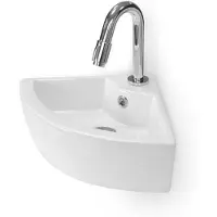 Maxaro Hoekfontein WC Clasico Keramiek Wit Kraangat met Kraangat met Overloop