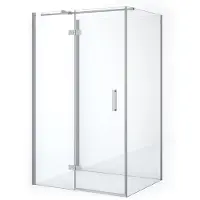 Maxaro Diamond Douchecabine | 120x100 cm Chroom Helder glas Draaideur Halfvrijstaande rechthoek