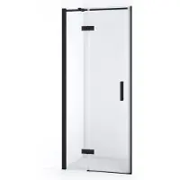 Maxaro Diamond Douchedeur 80cm Mat Zwart Helder Glas Draaideur | Douchedeur | Douchedeur Draaibaar | Douchedeur Inklapbaar