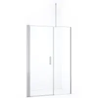 Maxaro Diamond Douchedeur | 140 cm Chroom Helder glas Draaideur | Douchedeur glas | Glazen Douchedeur | Nisdeur Douche