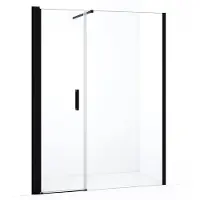 Maxaro Diamond Douchedeur | 170 cm Mat zwart Helder glas Draaideur | Douchedeur glas | Glazen Douchedeur | Nisdeur Douche