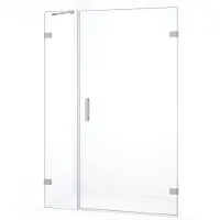 Maxaro Diamond Douchedeur | 125 cm Rvs Helder glas Draaideur | Douchedeur glas | Glazen Douchedeur | Nisdeur Douchewand