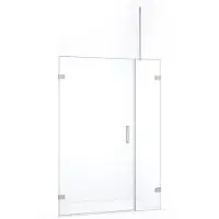 Maxaro Diamond Douchedeur | 115 cm Chroom Helder glas Draaideur | Douchedeur glas | Glazen Douchedeur | Nisdeur Douche