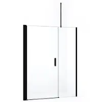 Maxaro Diamond Douchedeur 140 cm Mat zwart Helder glas Draaideur | Douchedeur glas | Glazen Douchedeur | Nisdeur Douche