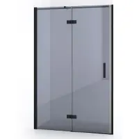 Maxaro Diamond Douchedeur 110cm Mat Zwart Rookglas Draaideur | Douchedeur | Douchedeur Draaibaar | Douchedeur op maat