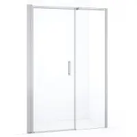 Maxaro Diamond Douchedeur | 130 cm Chroom Helder glas Draaideur | Douchedeur glas | Glazen Douchedeur | Nisdeur Douche
