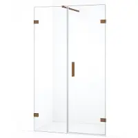 Maxaro Diamond Douchedeur | 105 cm Koper Helder glas Draaideur | Douchedeur glas | Glazen Douchedeur | Nisdeur Douche