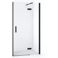 Maxaro Diamond Douchedeur | 90 cm Mat zwart Helder glas Draaideur | Douchedeur glas | Glazen Douchedeur | Nisdeur Douche