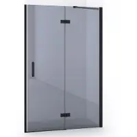 Maxaro Diamond Douchedeur 120 cm Mat Zwart Rookglas Draaideur met Verstelbare Muurprofielen | Douchedeur | Draaideur Douche | Glazen Douchedeur