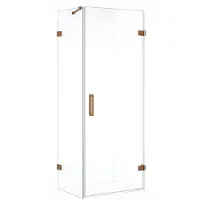 Maxaro Diamond Douchecabine | 80x50 cm Koper Helder glas Draaideur Rechthoek