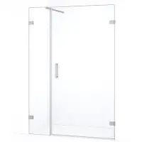 Maxaro Diamond Douchedeur | 125 cm Chroom Helder glas Draaideur | Douchedeur glas | Glazen Douchedeur | Nisdeur Douchewand