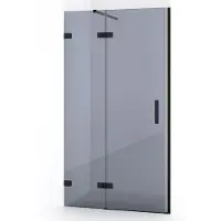 Maxaro Diamond Douchedeur | 100 cm Mat zwart Rookglas Draaideur | Douchedeur | Douchedeur Draaibaar | Douchedeur op maat