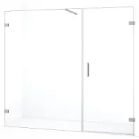 Maxaro Diamond Douchedeur | 205 cm Rvs Helder glas Draaideur | Douchedeur glas | Glazen Douchedeur | Nisdeur Douchewand