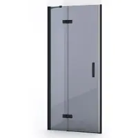 Maxaro Diamond Douchedeur 80cm Mat Zwart Rookglas Draaideur | Douchedeur | Douchedeur Draaibaar | Douchedeur op maat