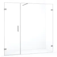 Maxaro Diamond Douchedeur | 185 cm Rvs Helder glas Draaideur | Douchedeur glas | Glazen Douchedeur | Nisdeur Douche